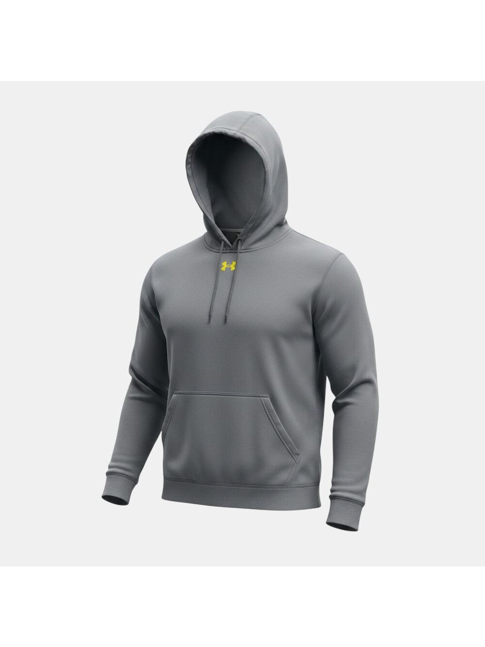 Under Armour Mens Gray Hoodie Large Pullover Sweatshirt Athletic Kangaroo Pocket